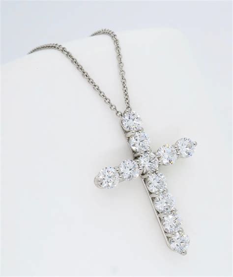 replica tiffany cross necklace|genuine diamond cross necklace.